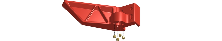 Insert heatset in bottom