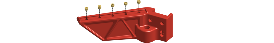 Insert heatset in top